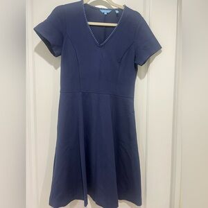 Draper James Ponte V-Neck Love Circle Dress
